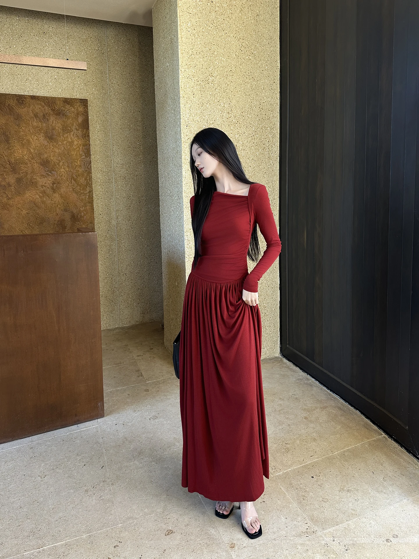 Ele Red Woolen Knitted Dr Slim Fit Wedding Engagement Par Ci Commute A-Line Skirt Long Sve round Ne Dr
Ele Red Woolen Knitted Dr Slim Fit Wedding Engagement Par Ci Commute A-Line Skirt Long Sve round Ne Dr