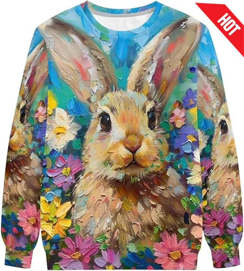 3D Print Rabbit Pattern Men Woman Sweater Coat Long Sleeved O Neck Sweatshirt Spring Autumn Pullovers Clothes Christmas Sweater
3D Print Rabbit Pattern Men Woman Sweater Coat Long Sleeved O Neck Sweatshirt Spring Autumn Pullovers Clothes Christmas Sweater