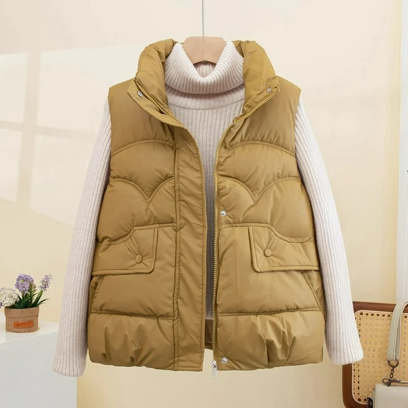 Стеганая куртка 2025 года, женские парки, стеганый жилет без рукавов, женские теплые зимние пальто, повседневная осенне-зимняя свободная куртка для женщин C173
Стеганая куртка 2025 года, женские парки, стеганый жилет без рукавов, женские теплые зимние пальто, повседневная осенне-зимняя свободная куртка для женщин C173