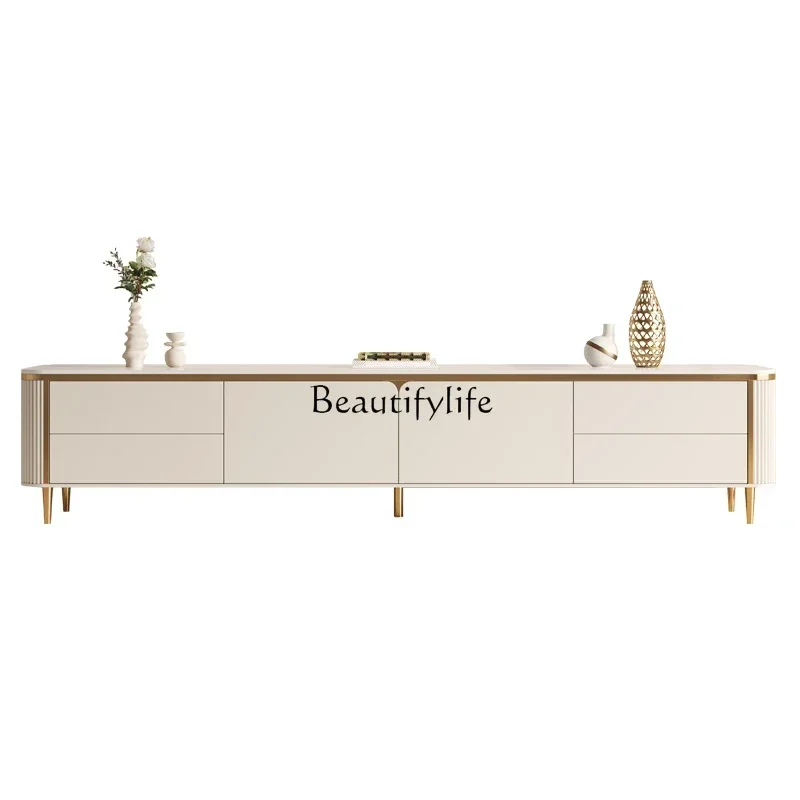 New Arrivals Solid wood light luxury rock panel TV cabinet coffee table combination simple modern storage floor cabinetss 7304
New Arrivals Solid wood light luxury rock panel TV cabinet coffee table combination simple modern storage floor cabinetss 7304