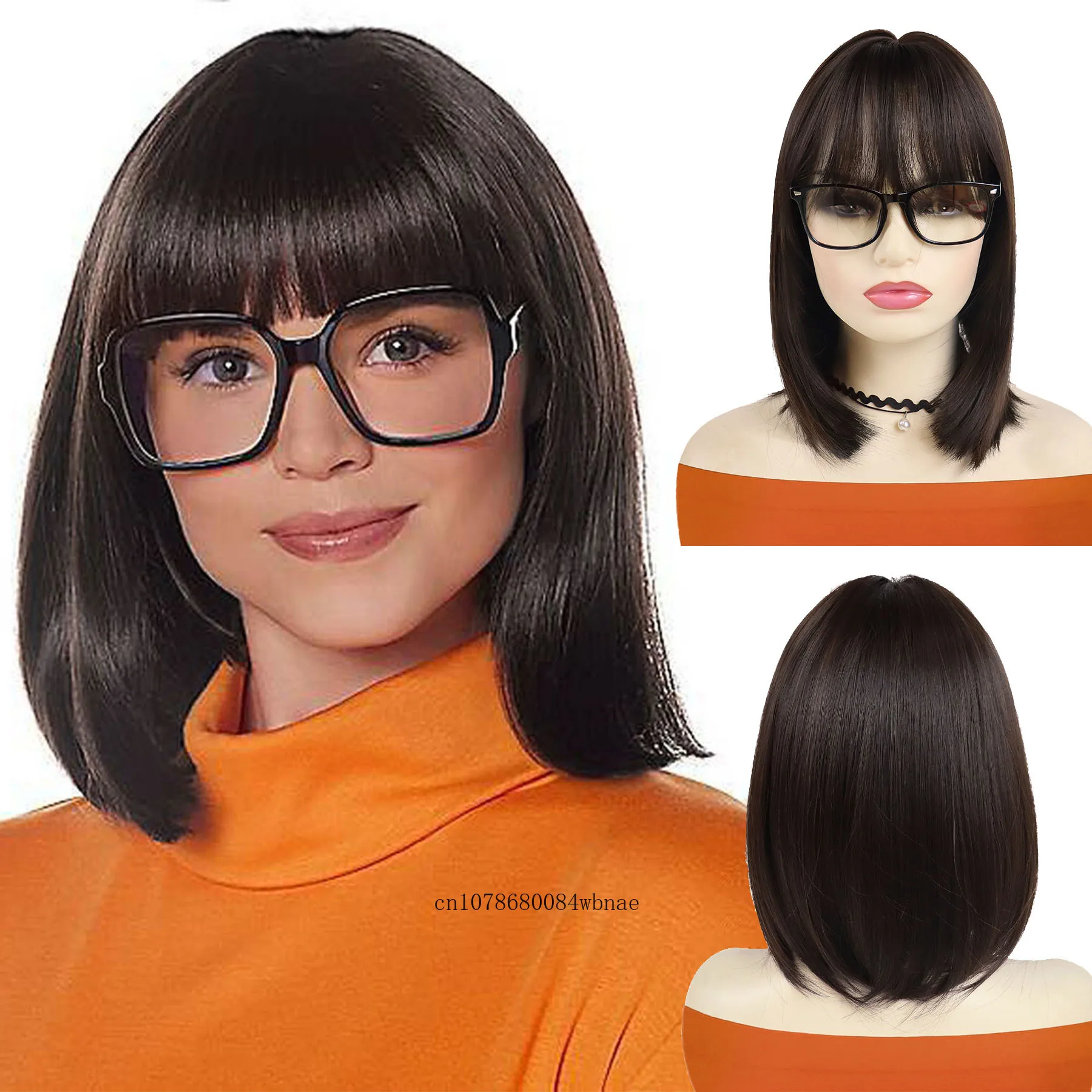 Brown Bob Wig and Black Framed Glasses Set for Women Anime Cosplay Short Straight Wigs with Bangs Daily Party Halloween Costume
Brown Bob Wig and Black Framed Glasses Set for Women Anime Cosplay Short Straight Wigs with Bangs Daily Party Halloween Costume