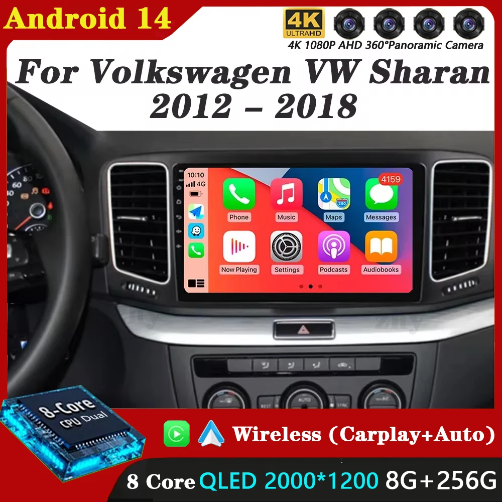 Android 14 Carplay Car Radio For Volkswagen VW Sharan 2012 - 2018 Navigation GPS Multimedia Player WiFi+4G BT stereo 360 Camera
Android 14 Carplay Car Radio For Volkswagen VW Sharan 2012 - 2018 Navigation GPS Multimedia Player WiFi+4G BT stereo 360 Camera