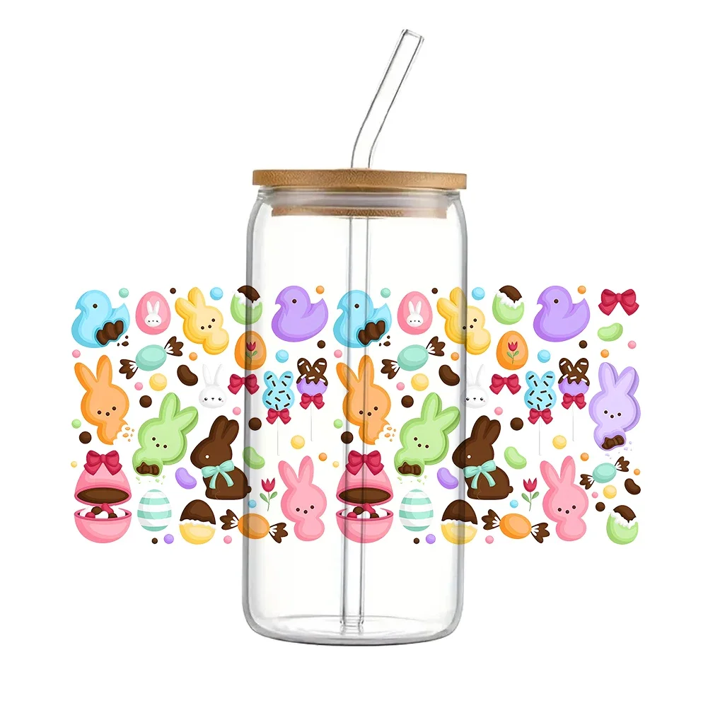 Easter 11x24cm Rabbit Eggs Cartoon For Libbey 16oz Can Glass 3D Waterproof UV DTF Coffee Can Wrap Libbey Glass Wrap
Easter 11x24cm Rabbit Eggs Cartoon For Libbey 16oz Can Glass 3D Waterproof UV DTF Coffee Can Wrap Libbey Glass Wrap