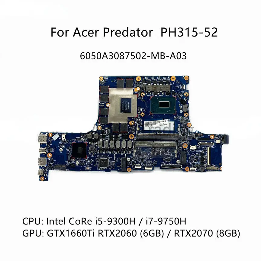 Для основной платы Acer PH315-52 i5-9300H i7-9750H CPU GTX1660Ti RTX2060 RTX2070-
Для основной платы Acer PH315-52 i5-9300H i7-9750H CPU GTX1660Ti RTX2060 RTX2070-