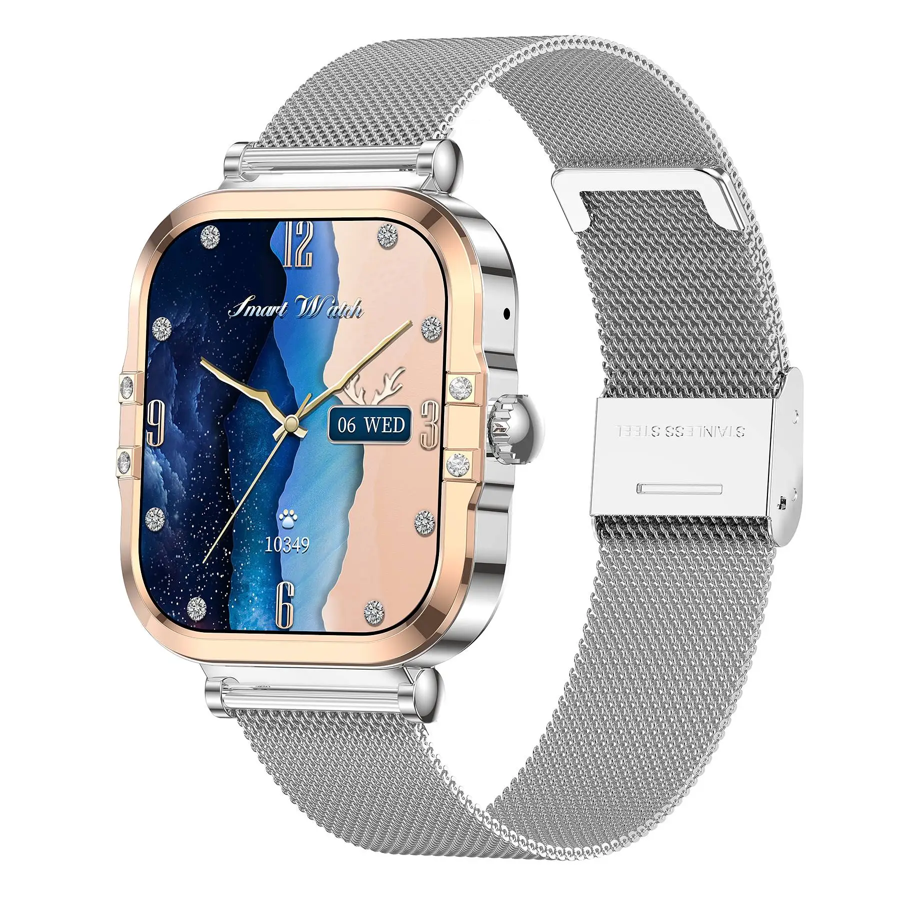 Women diamonds Smartwatch Bluetooth Call NFC Sports Watch Blood Pressure Music Lady Fashion Smart Watch for Huawei Xiaomi HK82
Women diamonds Smartwatch Bluetooth Call NFC Sports Watch Blood Pressure Music Lady Fashion Smart Watch for Huawei Xiaomi HK82