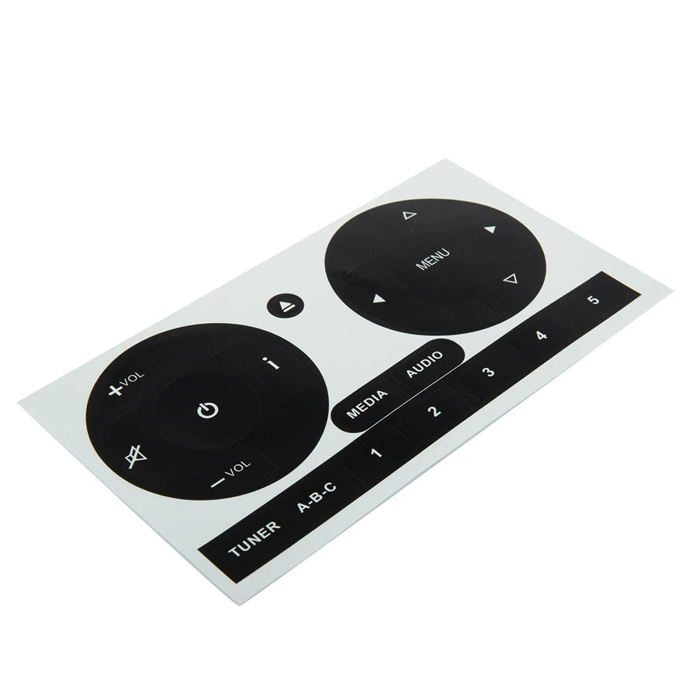 For Fiat 500 Radio Button Decals Effective Solution for Worn Control Buttons Premium PVC Stickers for Easy Application