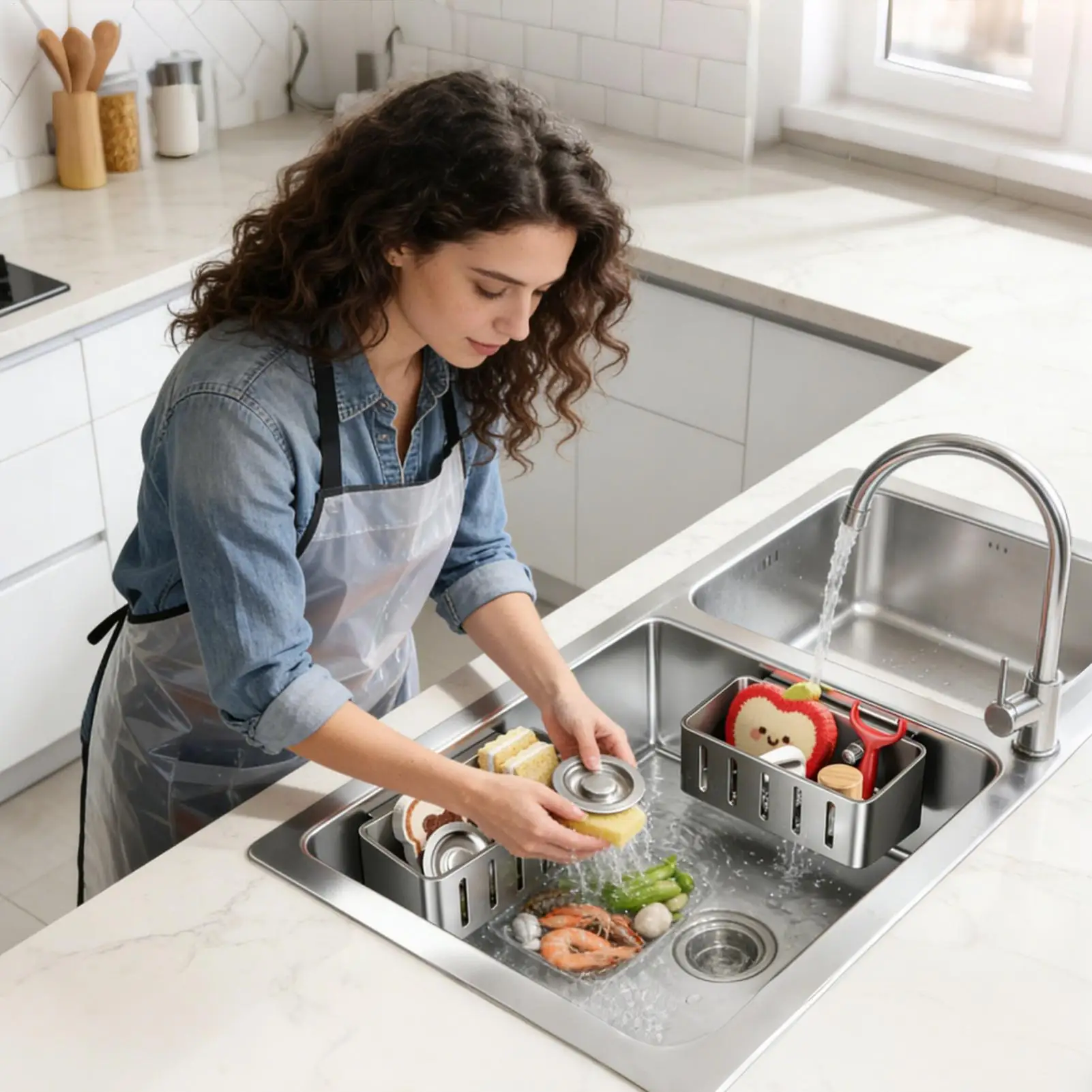 Держатель для губки на присоске для раковины, органайзер для слива воды, держатель для губки на присоске для кухни и ванной комнаты, для столешницы
Держатель для губки на присоске для раковины, органайзер для слива воды, держатель для губки на присоске для кухни и ванной комнаты, для столешницы