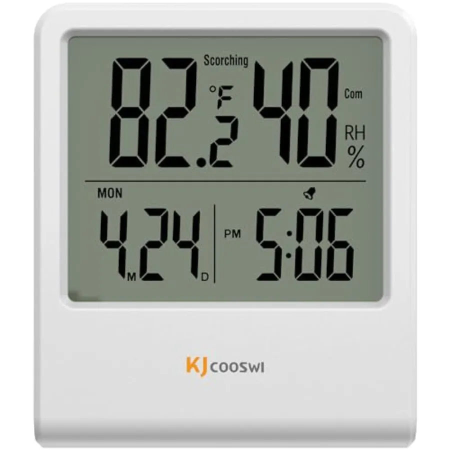 Indoor Thermometer, Room Thermometer and Hygrometer with Clock, Temperature and Humidity Meter with Clock, Double Comfort Indic
Indoor Thermometer, Room Thermometer and Hygrometer with Clock, Temperature and Humidity Meter with Clock, Double Comfort Indic