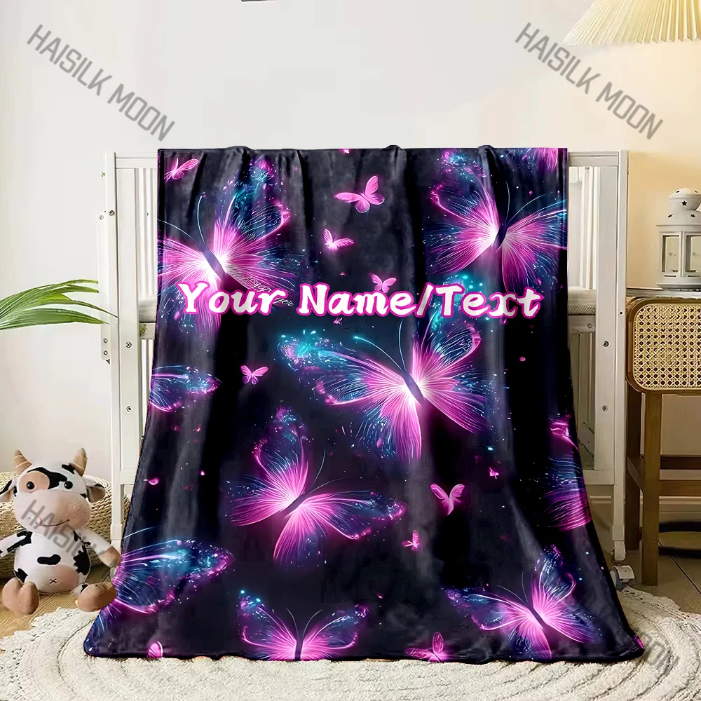 Customized Name Personalized Blanket Fantasy Colorful Butterfly Children Warm Soft Blankets Home Travel and Comfortable Blanket
Customized Name Personalized Blanket Fantasy Colorful Butterfly Children Warm Soft Blankets Home Travel and Comfortable Blanket