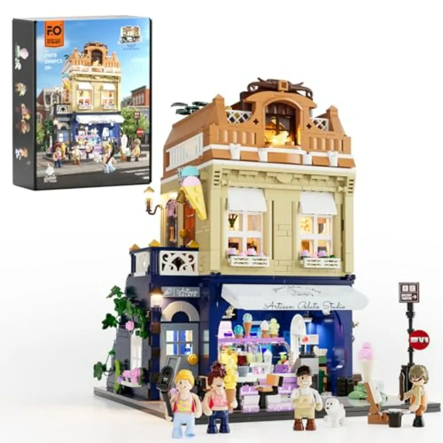 Gelato-Store Lighting Building Bricks Set City Town Ice Cream Shop LED Light Modular Collection Kit 1948 Pcs Display Model for
Gelato-Store Lighting Building Bricks Set City Town Ice Cream Shop LED Light Modular Collection Kit 1948 Pcs Display Model for