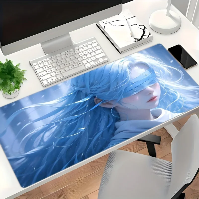 XXL Blue Hair Girl Mouse Pad,Snowy Anime Design Non-Slip Rubber Desk Mat with Stitched Edge Washable Oversized Pad for PC Laptop
XXL Blue Hair Girl Mouse Pad,Snowy Anime Design Non-Slip Rubber Desk Mat with Stitched Edge Washable Oversized Pad for PC Laptop