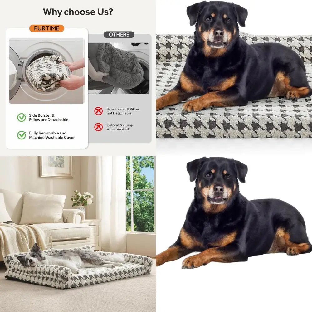 Большая ортопедическая лежанка для собак из пены с эффектом памяти, размер XXL, со съемным моющимся чехлом, нескользящим основанием, бортиками, серая
Большая ортопедическая лежанка для собак из пены с эффектом памяти, размер XXL, со съемным моющимся чехлом, нескользящим основанием, бортиками, серая