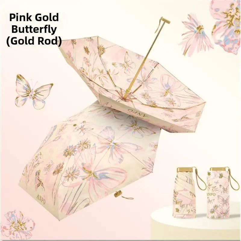 Portable Ladies Double Layer Sunshade Umbrella Pink Gold Design UV Protection Waterproof Rain Or Shine All Season
Portable Ladies Double Layer Sunshade Umbrella Pink Gold Design UV Protection Waterproof Rain Or Shine All Season