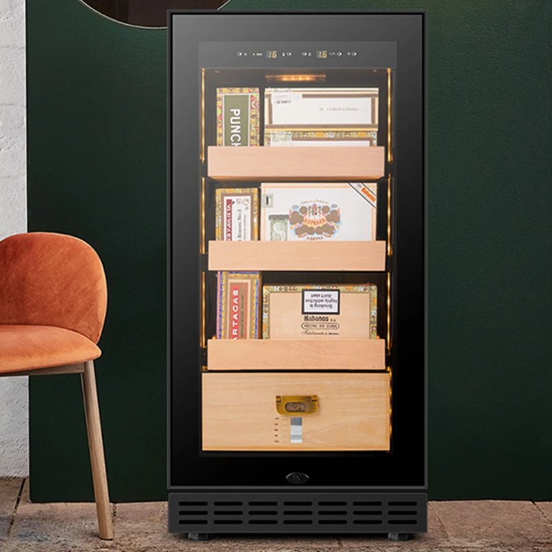 Small Cigar Humidor Constant Temperature Custom Luxury Electric Cigar Humidor Cabinet with Cooling System
Small Cigar Humidor Constant Temperature Custom Luxury Electric Cigar Humidor Cabinet with Cooling System