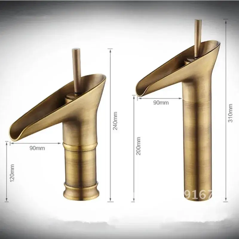 Waterfall Bathroom Faucet Single Lever Single Hole Basin Sink Hot Cold and Antique Faucet Mixer Tap Brass Bath Water
Waterfall Bathroom Faucet Single Lever Single Hole Basin Sink Hot Cold and Antique Faucet Mixer Tap Brass Bath Water