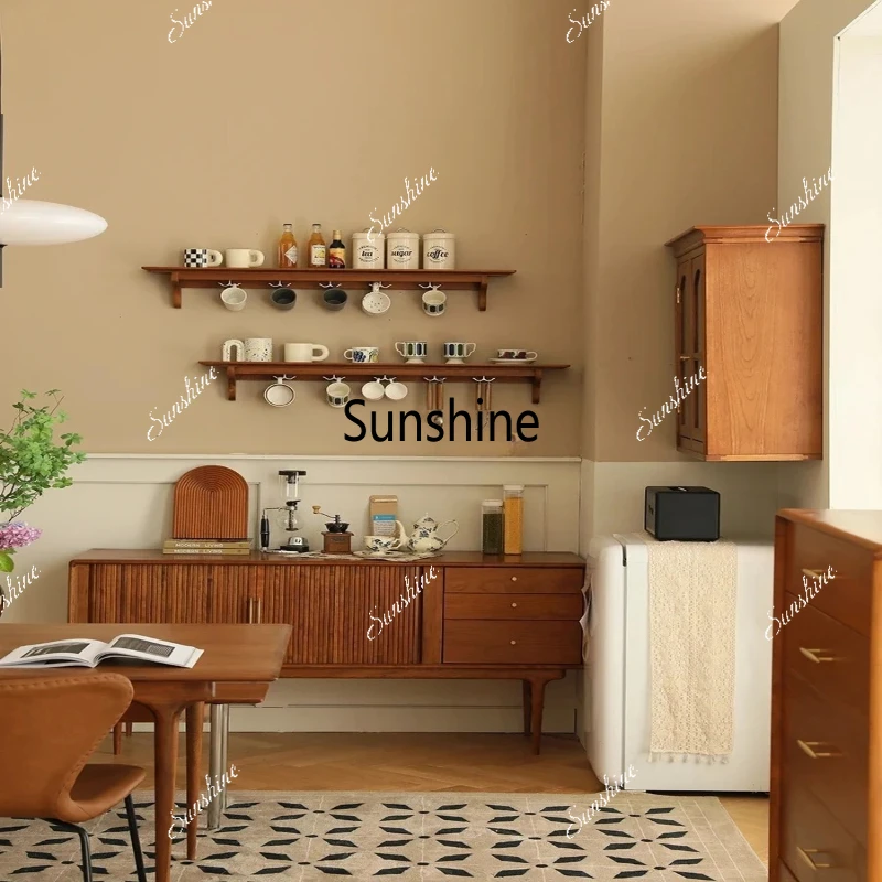 Retro Sideboard Cabinet Cherrywood Organ Rolling Door Living Room Solid Wood Sofa Side Cabinet
Retro Sideboard Cabinet Cherrywood Organ Rolling Door Living Room Solid Wood Sofa Side Cabinet