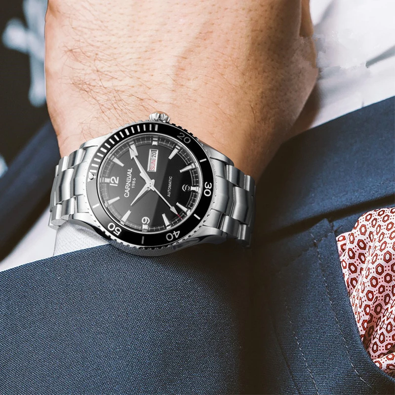 Montre Homme CARNIVAL мужские механические деловые часы брендовые роскошные автоматические наручные часы для мужчин 50 м водонепроницаемые Reloj Hombre
Montre Homme CARNIVAL мужские механические деловые часы брендовые роскошные автоматические наручные часы для мужчин 50 м водонепроницаемые Reloj Hombre