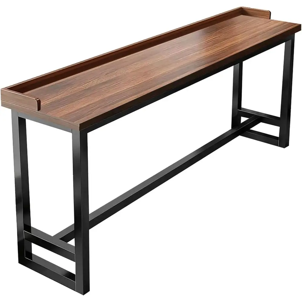 Narrow Long Bar Table with Storage, Wood, Ideal for Small Spaces, Living Room, Restaurant, Kitchen, Walnut Finish (Single Layer/
Narrow Long Bar Table with Storage, Wood, Ideal for Small Spaces, Living Room, Restaurant, Kitchen, Walnut Finish (Single Layer/