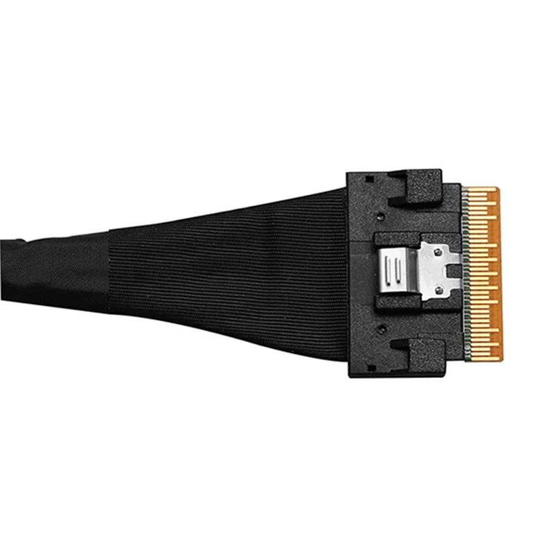 PCIE4.0X8 SFF8654 To SFF8654 Male To Male Data Cable Slimsas 8X SFF8654 X8 GEN4 Cable For GPU Graphics Card SSD
PCIE4.0X8 SFF8654 To SFF8654 Male To Male Data Cable Slimsas 8X SFF8654 X8 GEN4 Cable For GPU Graphics Card SSD