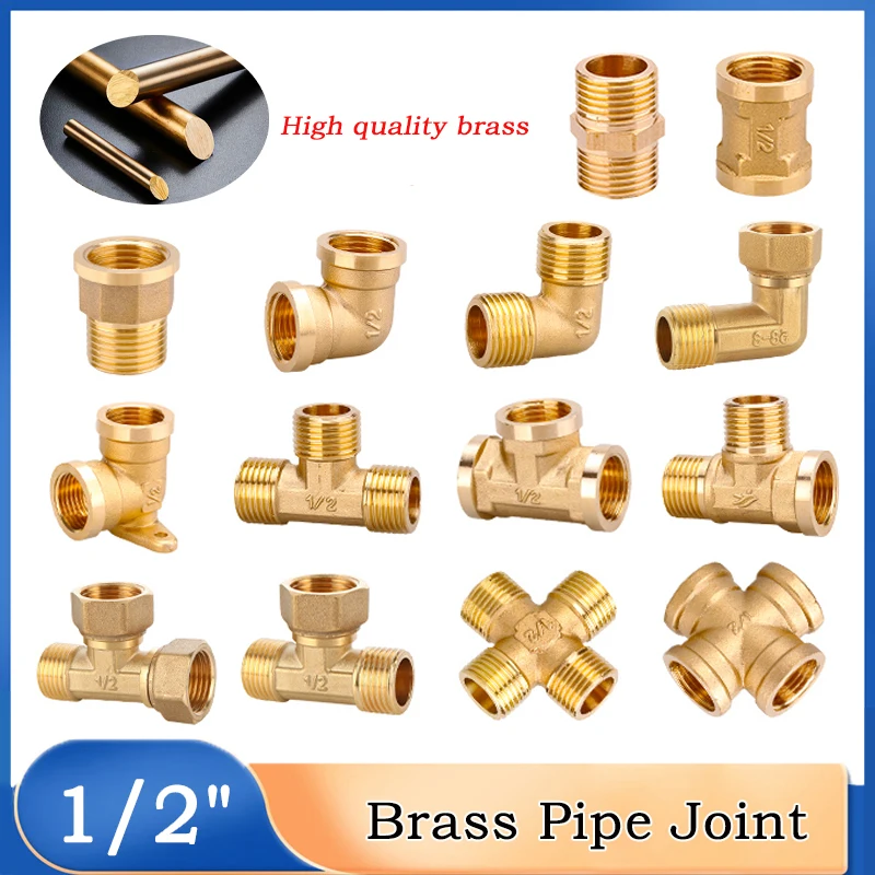 10pcs Brass Pipe Fitting Female Male Straight/ Elbow/TEE/ Four Way Pipe Joint Adapter Coupler Water Oil Gas Adapter 1/2" Thread
10pcs Brass Pipe Fitting Female Male Straight/ Elbow/TEE/ Four Way Pipe Joint Adapter Coupler Water Oil Gas Adapter 1/2" Thread