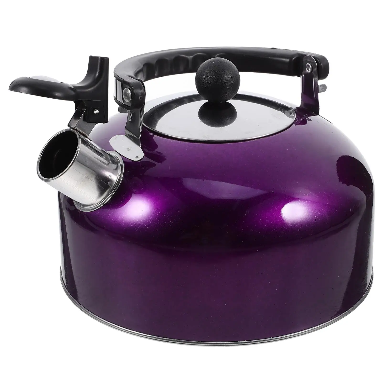 Stainless Steel Kettle Fast Boil Water Camping Purple Whistling Pot Spherical Hot Water with Handle Kitchen Gas
Stainless Steel Kettle Fast Boil Water Camping Purple Whistling Pot Spherical Hot Water with Handle Kitchen Gas