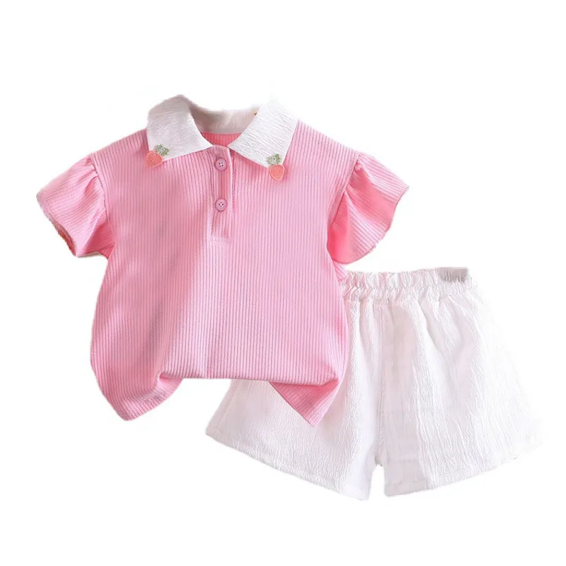 New Summer Fashion Baby Clothes Suit Children Girls Solid T-Shirt Shorts 2Pcs/Sets Toddler Casual Costume Infant Kids Tracksuits
New Summer Fashion Baby Clothes Suit Children Girls Solid T-Shirt Shorts 2Pcs/Sets Toddler Casual Costume Infant Kids Tracksuits