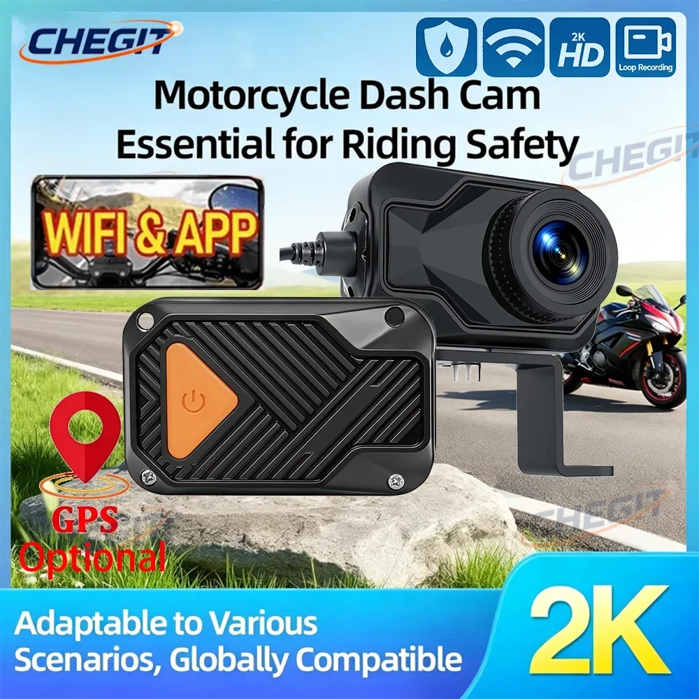 IP67 Waterproof Motorcycle Camera 2K Resolution WiFi DVR Wireless Connection Motorbike Dash Cam Optional GPS Positioning Loop
IP67 Waterproof Motorcycle Camera 2K Resolution WiFi DVR Wireless Connection Motorbike Dash Cam Optional GPS Positioning Loop