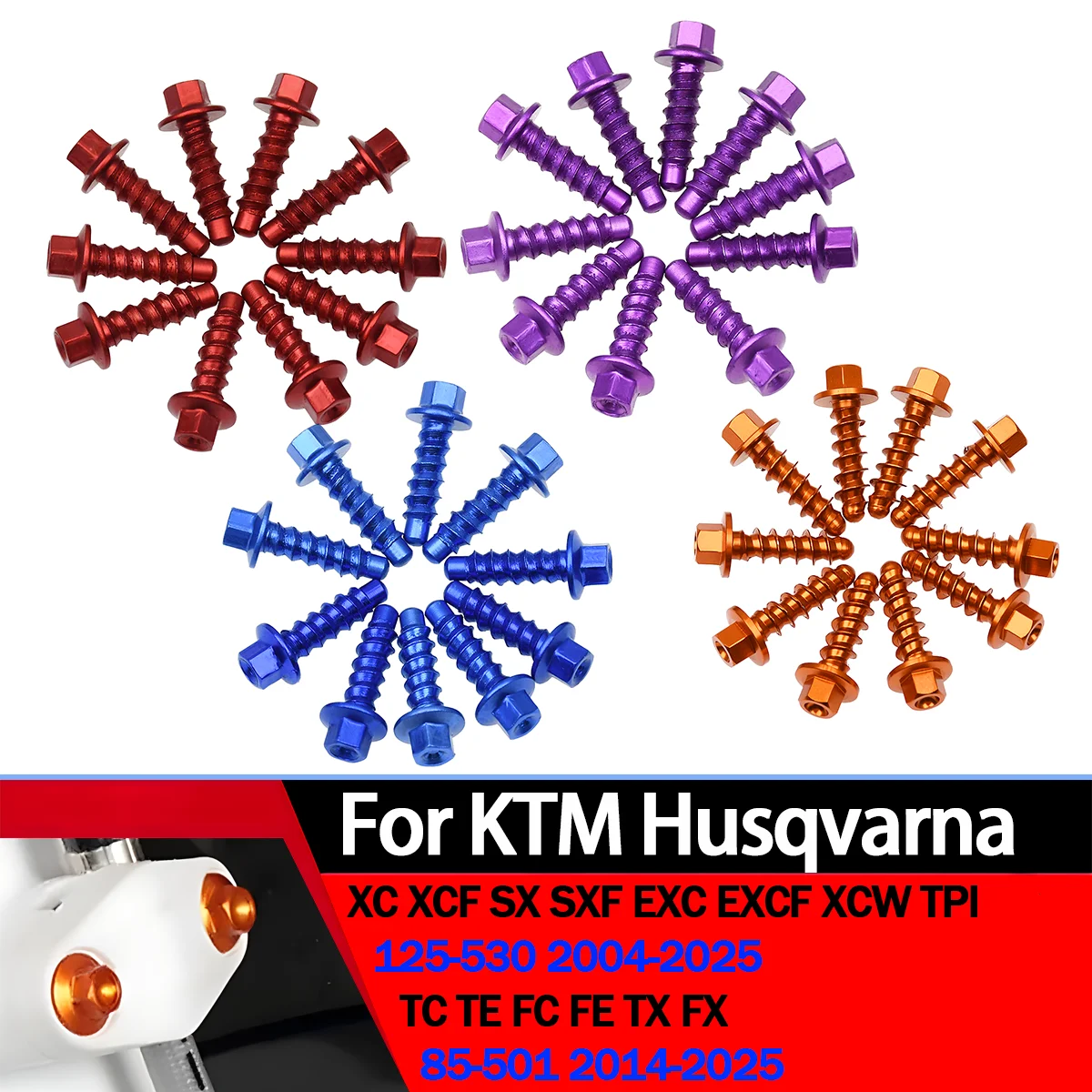 10 Pcs CNC Motorcycle Self Tapping Screw Bolt Kit For Husaberg 85-610CC 2004-2014 Husqvarna TE FE TC FC TX FX 85-501CC 2014-2023
10 Pcs CNC Motorcycle Self Tapping Screw Bolt Kit For Husaberg 85-610CC 2004-2014 Husqvarna TE FE TC FC TX FX 85-501CC 2014-2023