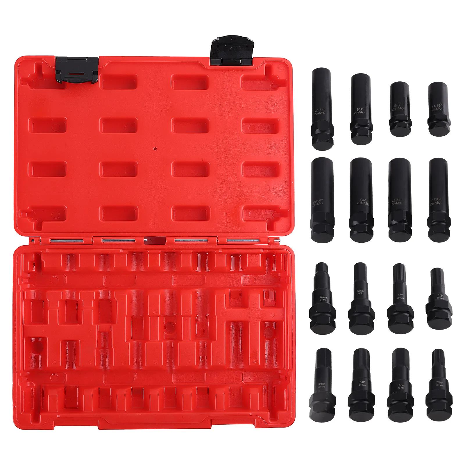 16-Piece Locking Lug Master Key Set, SAE and Metric Wheel Lock Removal Tool Kit
16-Piece Locking Lug Master Key Set, SAE and Metric Wheel Lock Removal Tool Kit