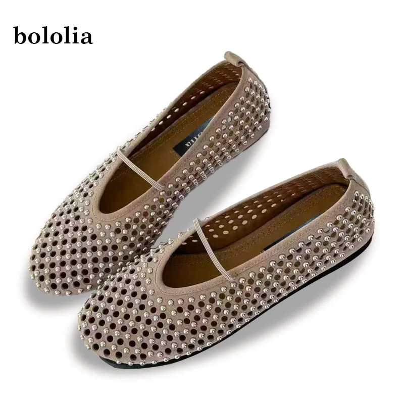 High Quality Comfortable Breathable Mary Jane Flat Shoes for Women Fashionable Rivet Design Genuine Leather Casual Ballet Shoes
High Quality Comfortable Breathable Mary Jane Flat Shoes for Women Fashionable Rivet Design Genuine Leather Casual Ballet Shoes