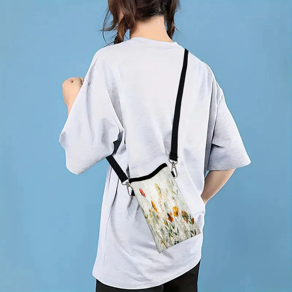 Fresh Cute Flowers Shoulder Bag High Quality Phone Bag with Adjustable Strap, Casual Style Women'sWallet AccessoryStoragebag1.2
Fresh Cute Flowers Shoulder Bag High Quality Phone Bag with Adjustable Strap, Casual Style Women'sWallet AccessoryStoragebag1.2