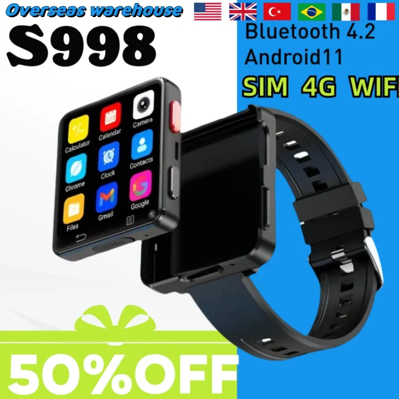 S998 4g Smart Watch 2024 Watches For Men Women With Bluetooth Wifi Android SIM Waterproof Camera Outdoor Smartwatch For Xiaomi
S998 4g Smart Watch 2024 Watches For Men Women With Bluetooth Wifi Android SIM Waterproof Camera Outdoor Smartwatch For Xiaomi
