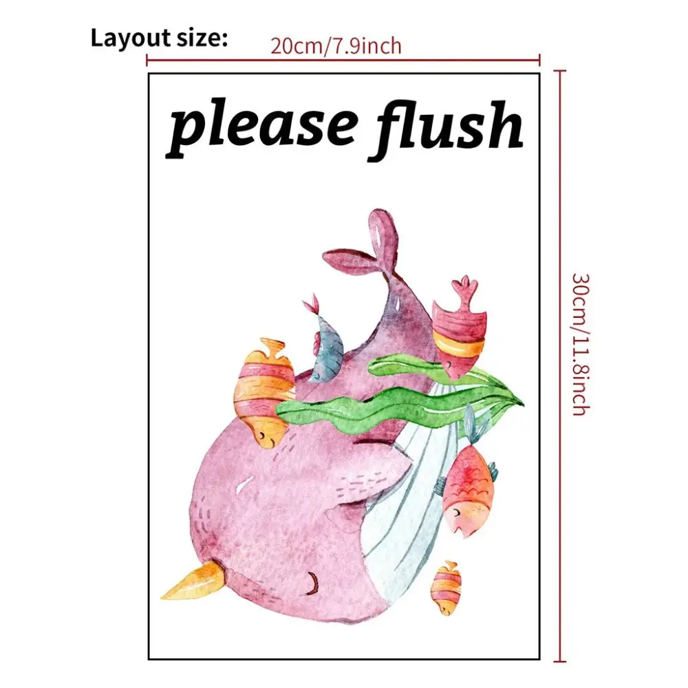 Multipurpose PVC Sea Animal Toilet Sticker Washable Removable Toilet Sign Sticker Cute Please Flush Bathroom Decals Bathroom
Multipurpose PVC Sea Animal Toilet Sticker Washable Removable Toilet Sign Sticker Cute Please Flush Bathroom Decals Bathroom