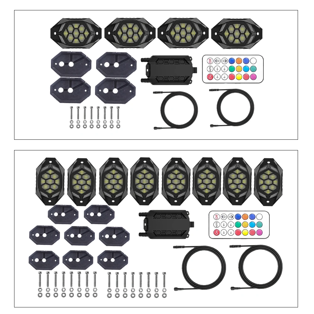 9-36V Aluminum Alloy RGB Rock Ambient LED Lights Kit For UTV ATV SUV Jeep Truck Boat Motorcycle RGB Rock Ambient LED Lights
9-36V Aluminum Alloy RGB Rock Ambient LED Lights Kit For UTV ATV SUV Jeep Truck Boat Motorcycle RGB Rock Ambient LED Lights