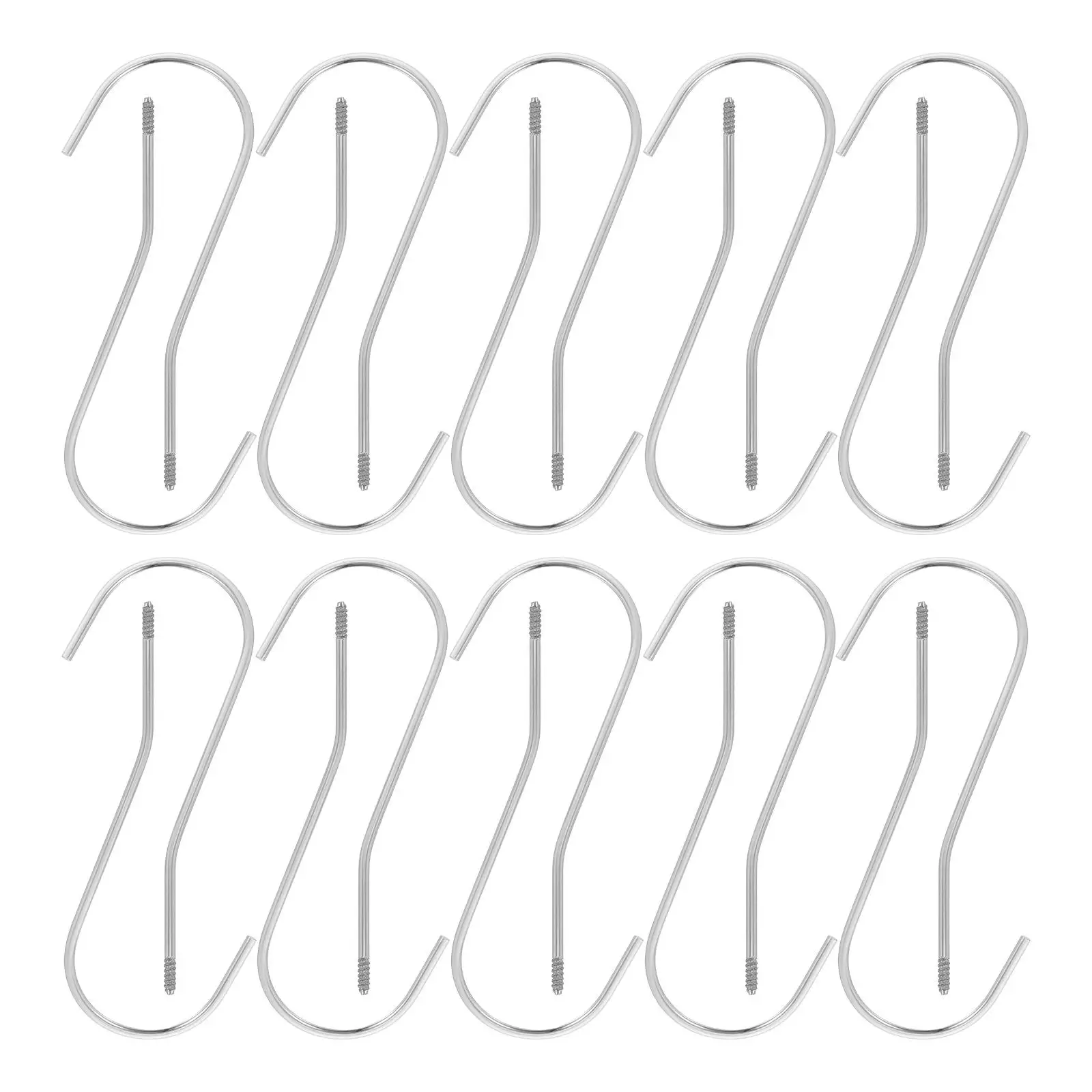 20pcs Hanger Hooks Silver Color Space Saving Versatile Use Great Materials Screw-in Coat Hooks Clothes Replacement Home Storage
20pcs Hanger Hooks Silver Color Space Saving Versatile Use Great Materials Screw-in Coat Hooks Clothes Replacement Home Storage