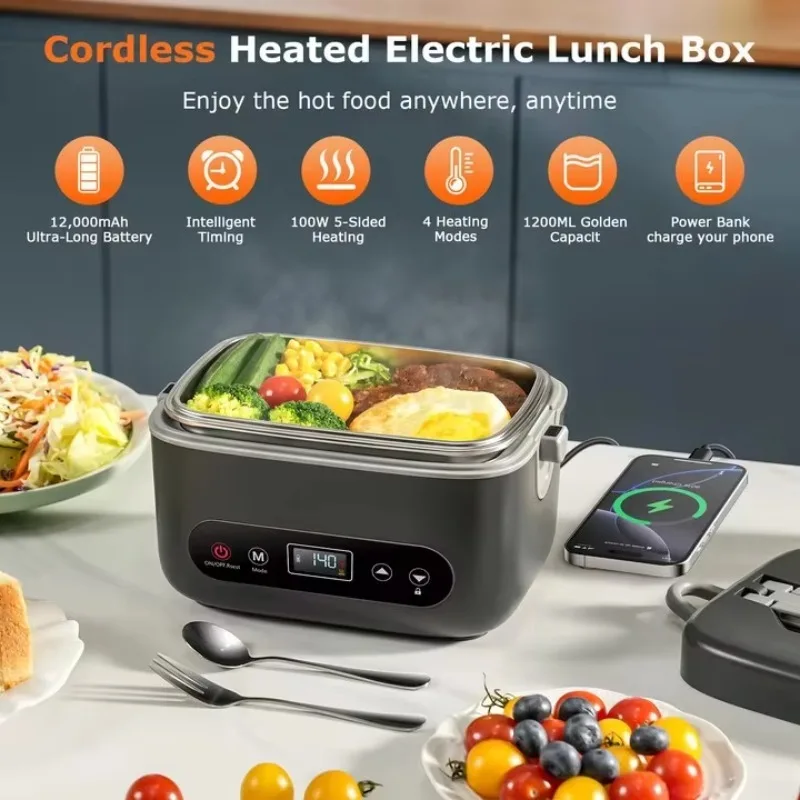 Portable 1.5L USB Electric Lunch Box Rechargeable Insulated Camping Food Heater Office Household Heated Rice Cooker for Office
Portable 1.5L USB Electric Lunch Box Rechargeable Insulated Camping Food Heater Office Household Heated Rice Cooker for Office