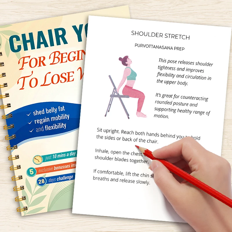Weight Loss Plan Chair Yoga 64 Pages Color Including Daily Yoga Practice and Log Yoga Plan Table 28 Day Yoga Plan Challenge
Weight Loss Plan Chair Yoga 64 Pages Color Including Daily Yoga Practice and Log Yoga Plan Table 28 Day Yoga Plan Challenge