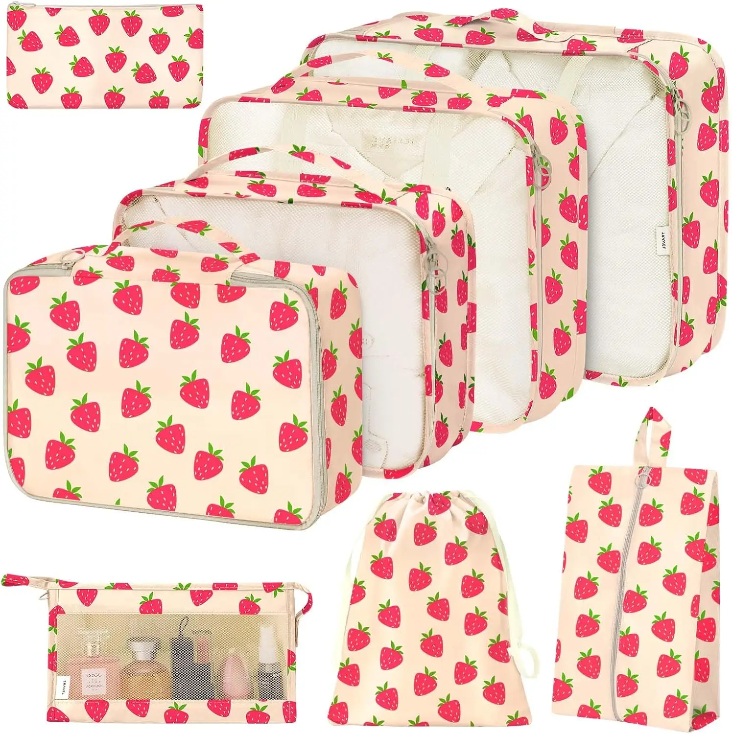 8-Piece Packing Cubes Set with Shoe, Cosmetics & Accessories Bags - Travel Luggage Organizer for Women & Men
8-Piece Packing Cubes Set with Shoe, Cosmetics & Accessories Bags - Travel Luggage Organizer for Women & Men