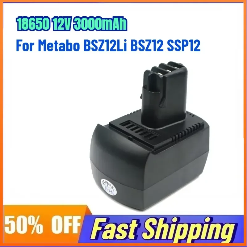 18650 12V 3000mAh Rechargeable Battery for Metabo BSZ12Li BSZ12 SSP12 Drill Impact Drill Electric Saw Lithium Battery
18650 12V 3000mAh Rechargeable Battery for Metabo BSZ12Li BSZ12 SSP12 Drill Impact Drill Electric Saw Lithium Battery