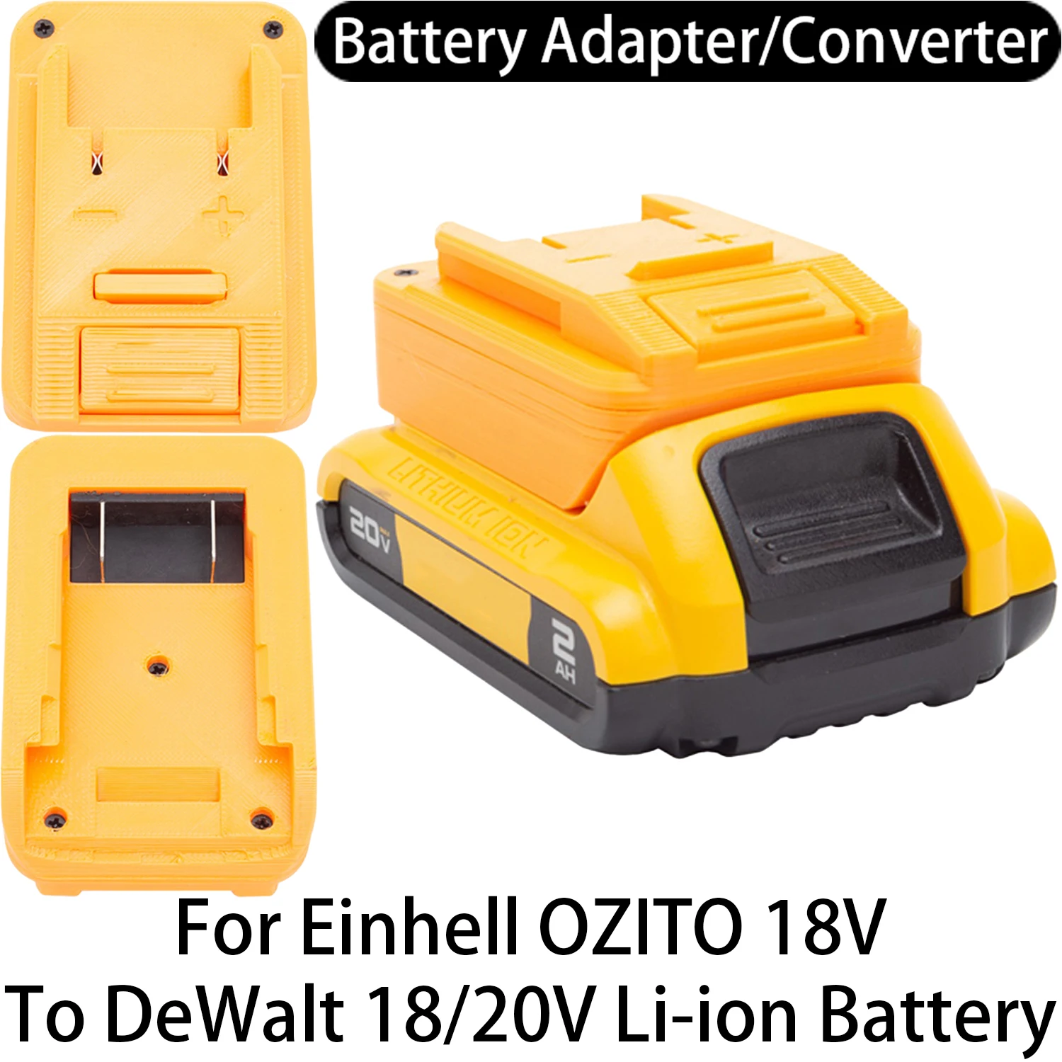 Adapter Converter For Einhell OZITO 18V Li-ion Tool To DeWalt 18/20V Li-ion Battery Adapter Converter Power Tool Accessory
Adapter Converter For Einhell OZITO 18V Li-ion Tool To DeWalt 18/20V Li-ion Battery Adapter Converter Power Tool Accessory