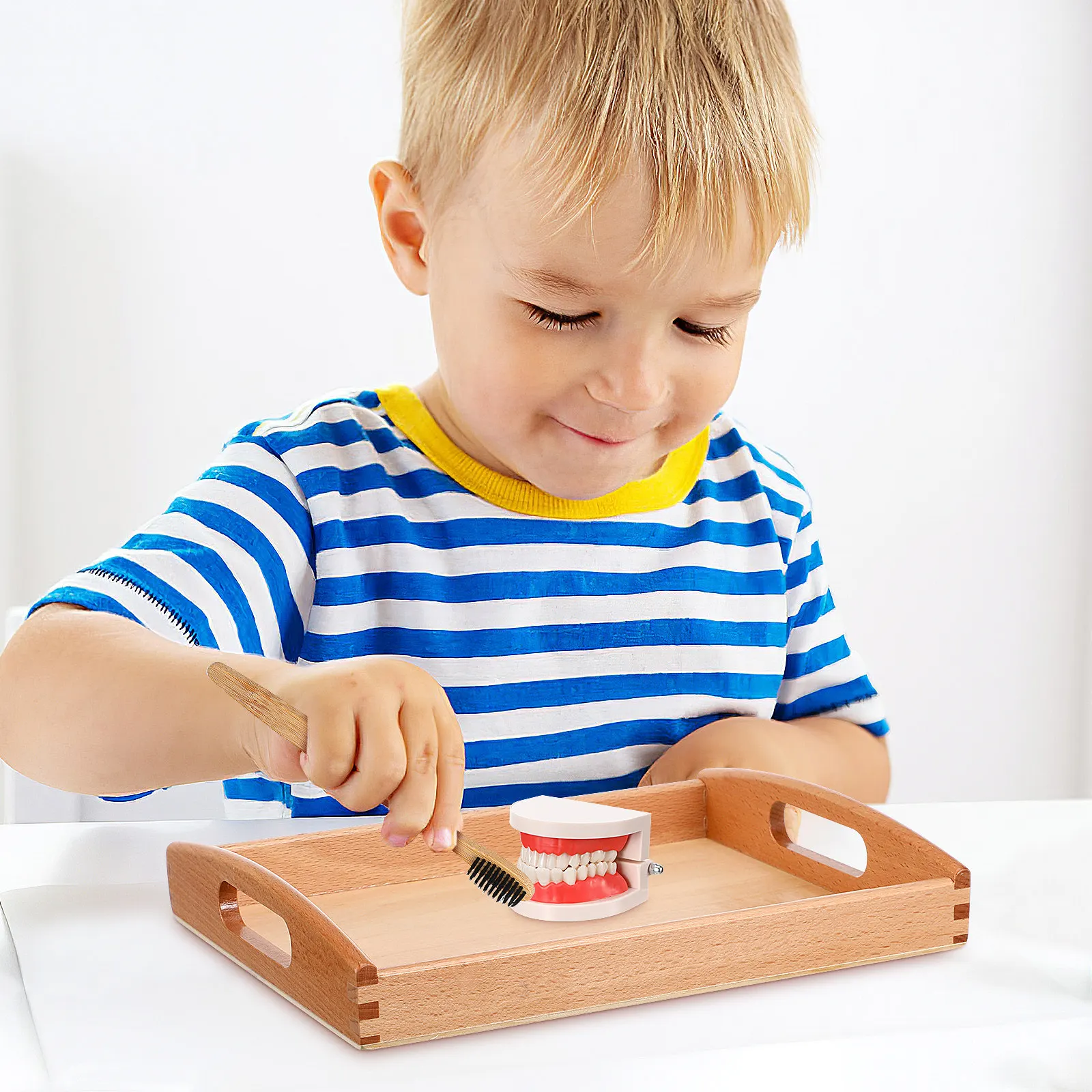 1Set Children Brushing Washing Kit Wooden Educational Early Learning Cognitive Intelligence Brushing Play for Kids
1Set Children Brushing Washing Kit Wooden Educational Early Learning Cognitive Intelligence Brushing Play for Kids