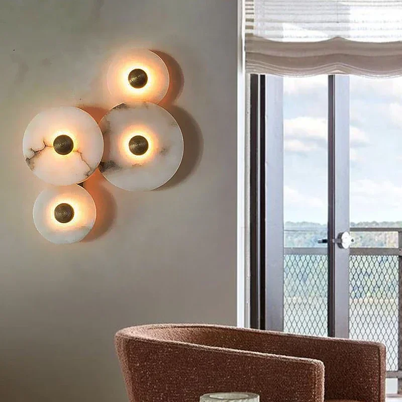 Modern Minimalist Study Bedroom Dining Room Wall Lamp Corridor Aisle Creative Design Full Copper Marble Bedside Wall Lights
Modern Minimalist Study Bedroom Dining Room Wall Lamp Corridor Aisle Creative Design Full Copper Marble Bedside Wall Lights
