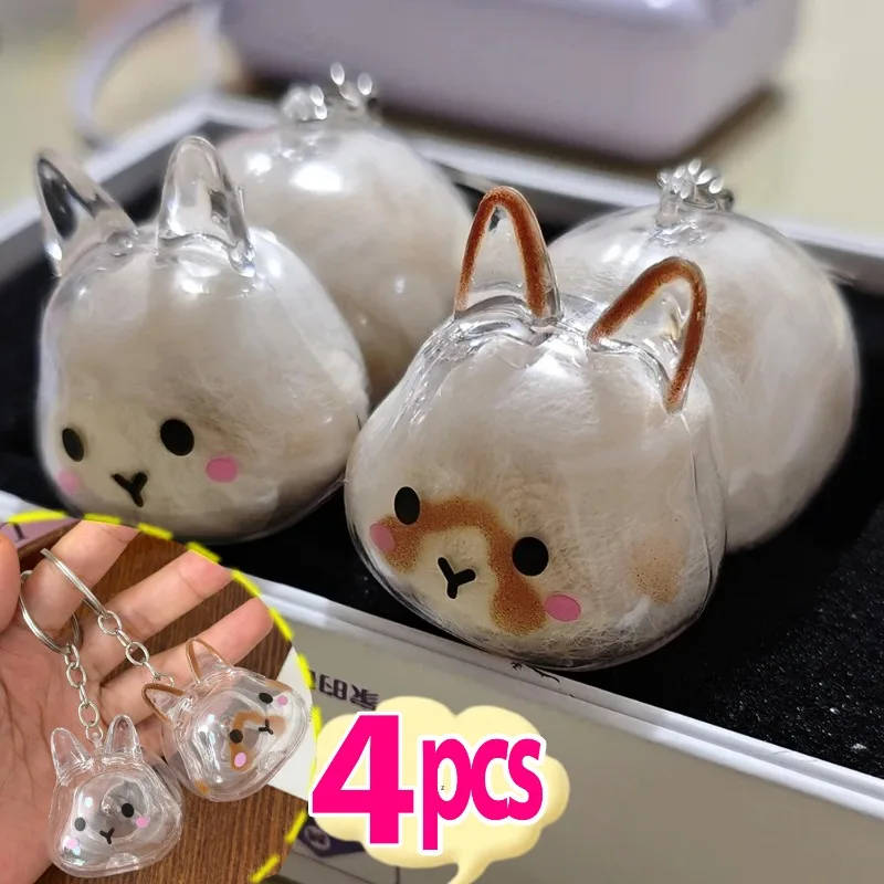 1/4Pcs Cute Rabbit Hair Storage Box Keyrings for Pet Hair Memorial Charm Keepsake Transparent Pet Hair Collector Pendants
1/4Pcs Cute Rabbit Hair Storage Box Keyrings for Pet Hair Memorial Charm Keepsake Transparent Pet Hair Collector Pendants