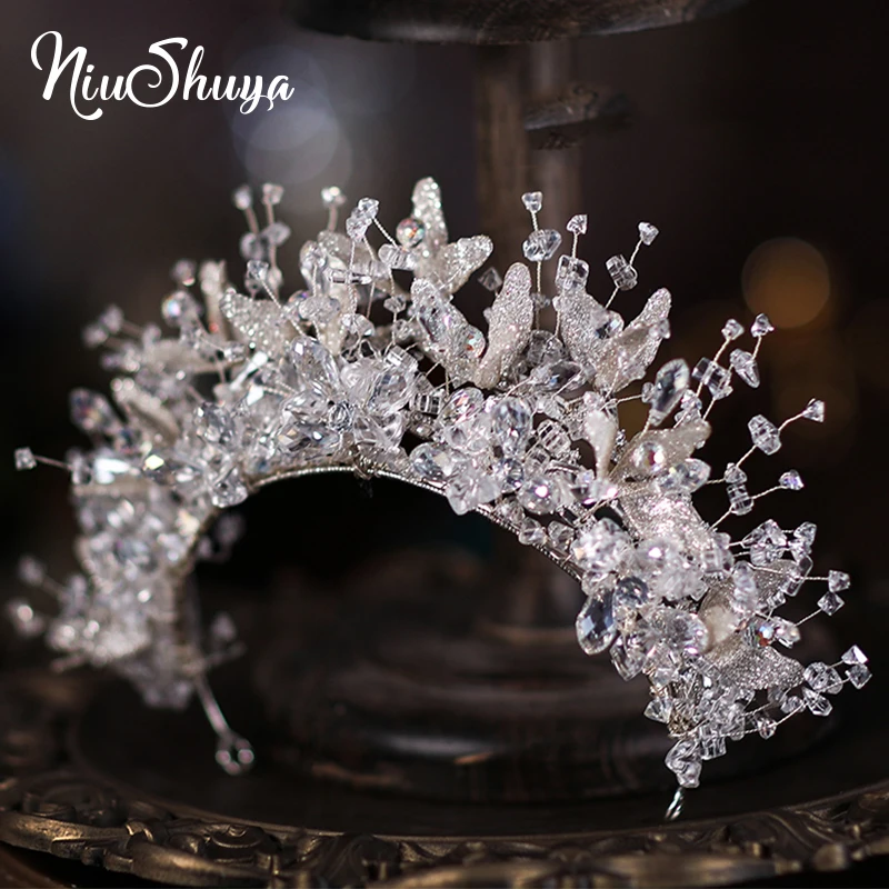 NiuShuya New Sweet Magnificent Crystal Bridal Tiaras Sparkling Wedding Crown for Bride Wedding Pageant Hair Jewelries
NiuShuya New Sweet Magnificent Crystal Bridal Tiaras Sparkling Wedding Crown for Bride Wedding Pageant Hair Jewelries