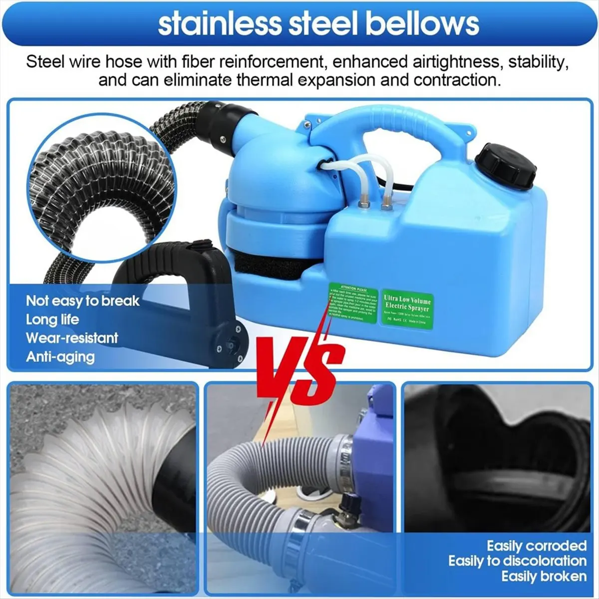 【КУПОН!】Электрический распылитель тумана ULV, портативный распылитель тумана со сверхнизким распылением для внутреннего и наружного использования (7 л), вилка стандарта США
【КУПОН!】Электрический распылитель тумана ULV, портативный распылитель тумана со сверхнизким распылением для внутреннего и наружного использования (7 л), вилка стандарта США