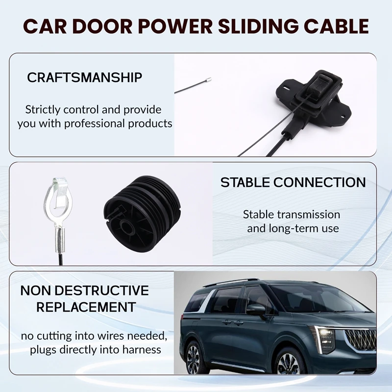 Rear Door Power Sliding Lock Actuator Motor Cable Repair Kit For KIA 2015-2020-N25R
Rear Door Power Sliding Lock Actuator Motor Cable Repair Kit For KIA 2015-2020-N25R