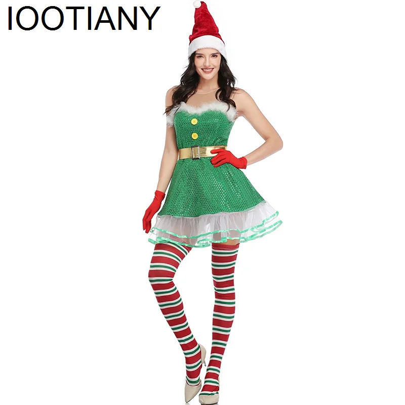 New Sleeveless Christmas Costume Christmas Cosplay Set Adult Female Family Red And Green Parent-child Party Performance Clothes
New Sleeveless Christmas Costume Christmas Cosplay Set Adult Female Family Red And Green Parent-child Party Performance Clothes