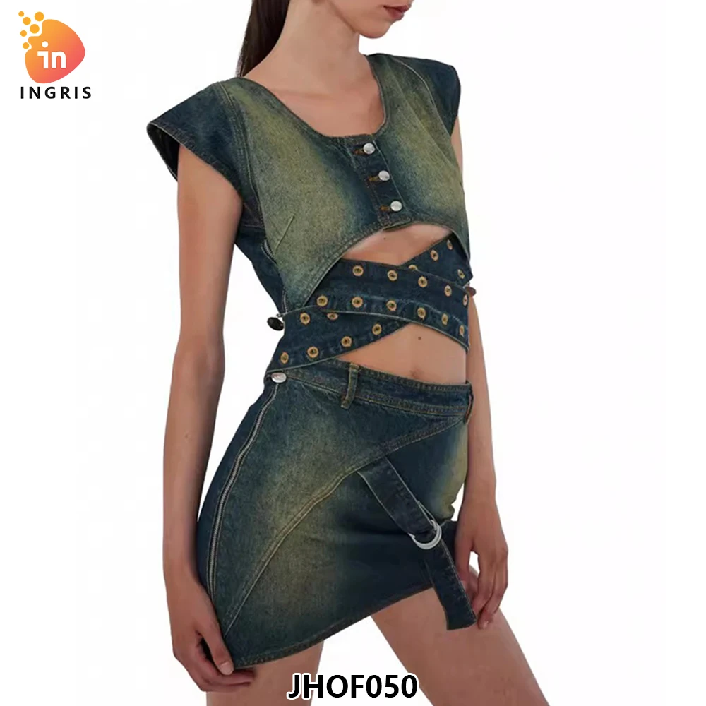 Two-Piece Set 2025 Summer New Fashion Strap Denim Sleeveless Vest Irregular Skirt Suit-JHOF050
Two-Piece Set 2025 Summer New Fashion Strap Denim Sleeveless Vest Irregular Skirt Suit-JHOF050