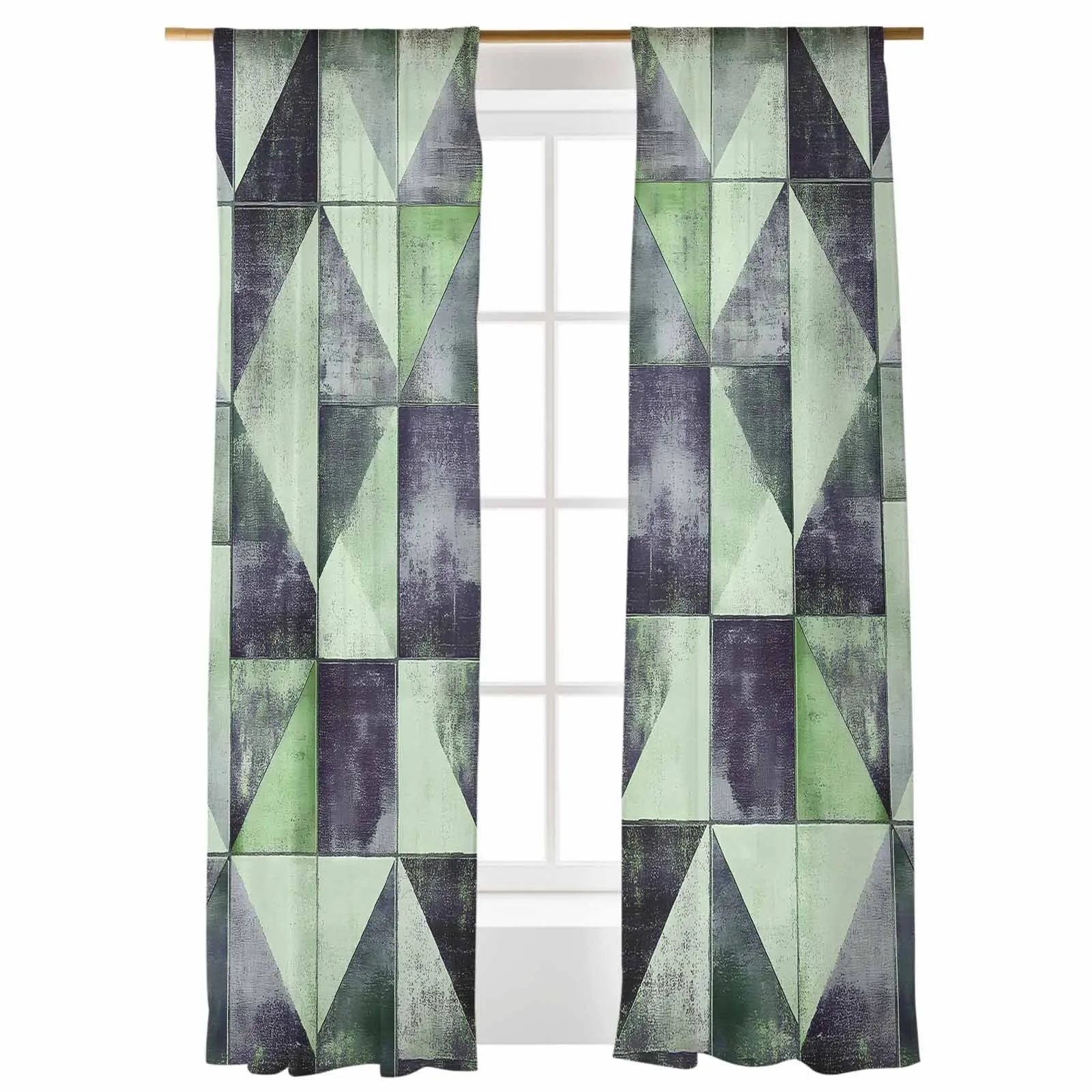 Modernism Green Triangle Color Block Curtain Window Tulle Curtains For Living Room Kitchen Window Treatments Voile Curtains
Modernism Green Triangle Color Block Curtain Window Tulle Curtains For Living Room Kitchen Window Treatments Voile Curtains