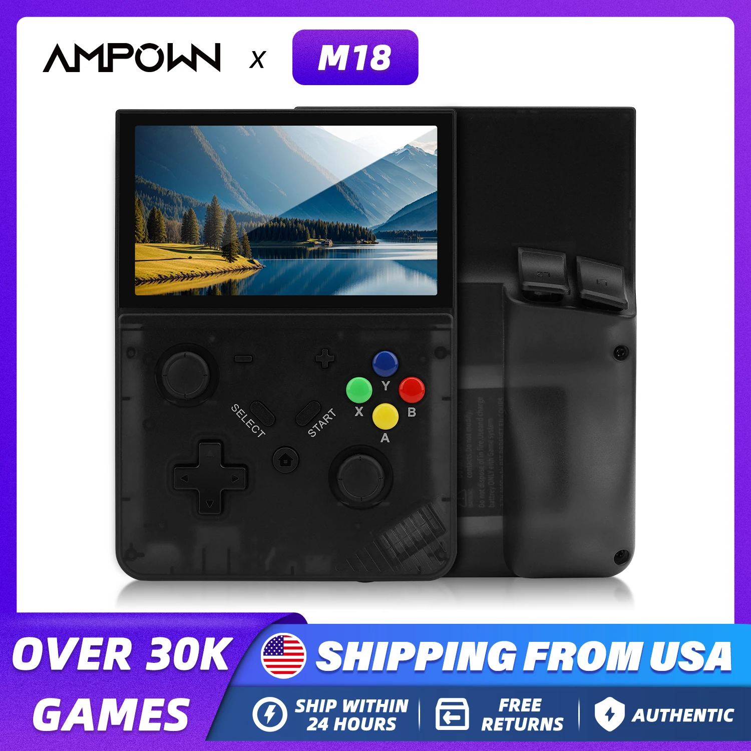 M18 Retro Handheld Video Game Console Open Source Linux System 4.3'' LCD Screen Portable Pocket Video Emulator Player Gifts
M18 Retro Handheld Video Game Console Open Source Linux System 4.3'' LCD Screen Portable Pocket Video Emulator Player Gifts